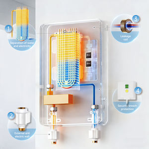 เครื่องทำน้ำอุ่นไฟฟ้าแบบไร้ถัง ประหยัดพลังงาน ตัวเครื่องทำจากพลาสติก ABS ควบคุมด้วยระบบสัมผัส กันน้ำระดับ IPx4 ติดผนัง เหมาะสำหรับใช้ในโรงแรมเชิงพาณิชย์ - Product Image 4