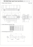 Conector Industrial Rectangular M80 de 34 Pines en Ángulo Recto, Paso de 2 mm, Montaje en PCB para Equipos Industriales