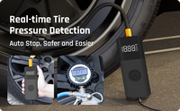 Nexest 12V Mini pompe à vélo électrique Portable ABS gonfleur de pneu de voiture avec 150psi moniteur de pression des pneus boîte numérique emballée