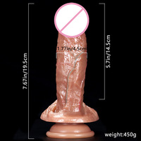 Dildo réaliste super doux et extra-large, manuel, conçu pour favoriser l'orgasme/l'éjaculation, jouet sexuel épais et robuste pour le plaisir