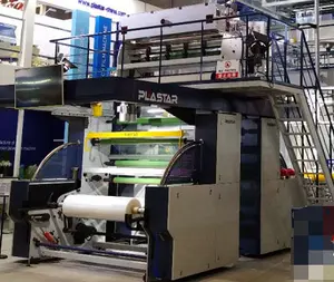 Plester kecepatan tinggi garansi satu tahun 1500 mm mesin pencetak film plastik otomatis mesin ekstruder tiup film tiga lapis