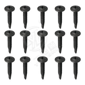 Vis autotaraudeuse Xinyida à tête ronde Phillips noire M4x25mm pour métal J771 - Product Image 1