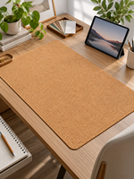 Tapis de bureau en liège extra large, tapis de travail naturel pour ordinateur portable, antidérapant, imperméable, pour poste de travail gaming