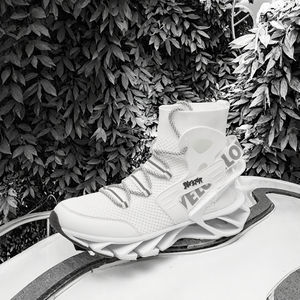 Men's Luxury Fly Knitting <b>Trainer</b> Sneakers Men's Casual Running Shoes with Red Bottom Blade Fashion Trend for Summer - Product Image 3