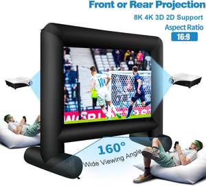 Pantalla de proyector de mega película inflable para interiores y exteriores de 14 pies con bolsa de transporte para proyección delantera y trasera - Product Image 2