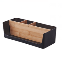 Organisateur de bureau en plastique JKM, porte-stylos cosmétiques, compartiments amovibles, support de télécommande de bureau, design moderne, maison/bureau