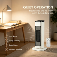 Radiateur Tour Électrique Chauffant Rapide et Puissant avec Fusible de Sécurité et Télécommande, Chauffage PTC