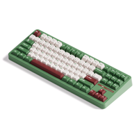 Clavier mécanique AKKO Matcha Red Bean TAC87 OEM TKL, batterie 10000 mAh / USB-C, rétroéclairage RGB, personnalisable, hot-swap, pour le gaming