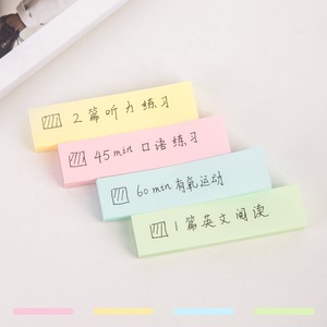 Deli <b>Sticky</b> <b>Notes</b> 19mmx76mm 100 Sheets Self Adhesive Memo Pad For Students Office Use - Product Image 3