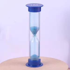 Custom Reloj Arena 1 Minuto Plastic Mini Uur Glas Zand Timer Set Voor Kids 1 Minuut Plastic Zand Timer Zandloper