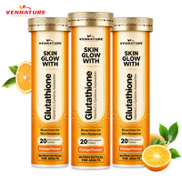 Complément alimentaire en comprimés effervescents de vitamine C et de L-glutathion en marque privée