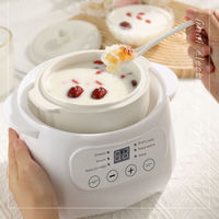 Mijoteuse électrique en céramique, cocotte saine avec support pour cuire les œufs à la vapeur, chauffage silencieux pour la cuisine domestique