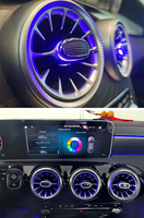 Garniture de sortie d'air de tableau de bord de voiture pour Mercedes Benz Classe CLA C118 2019 2020 2021 2022 2023 Atmosphères Lumière Ambiance Chrome