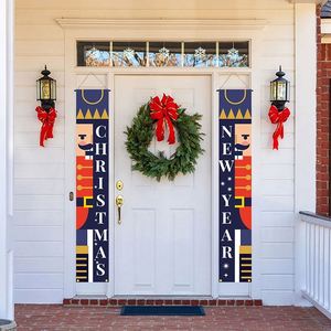 1*6ft <b>Nutcracker</b> Soldier <b>Christmas</b> Door Hanging <b>Decorations</b> Couplets PVC & Polyester Long Rectangle for Home <b>Decoration</b> - Product Image 4