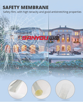 Film de sécurité anti-éclatement, anti-UV, anti-explosion, protection de verre 7 mil, film transparent de sécurité pour bâtiments