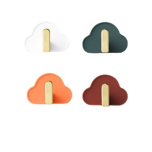 Cloud-shaped <b>Wall</b> <b>Hooks</b> 4 Pack Adhesive No Drill <b>For</b> Bags <b>Keys</b> Kitchen Bathroom Toilet Organizers - Product Image 5