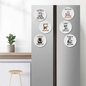 Funny <b>Cat</b> Designs Ceramic Fridge Magnets Customizable Souvenir and <b>Gift</b> with Shape Style Magnetic Sticker - Product Image 2