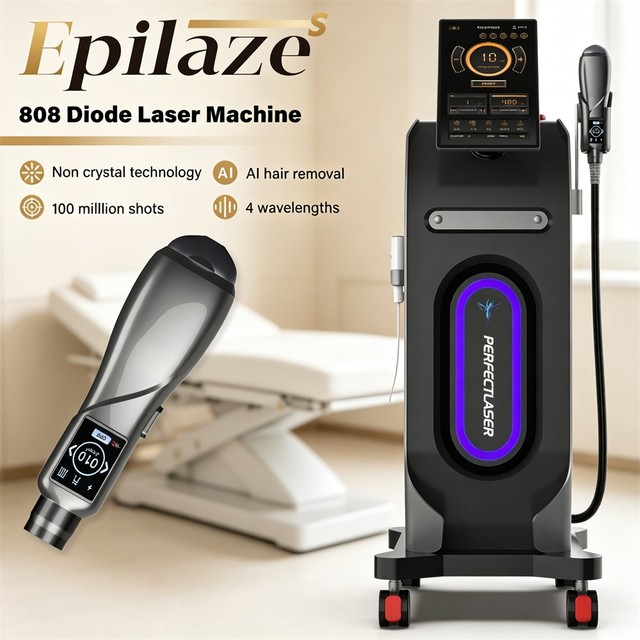 Perfectlaser Professional Medical Grade 1200W 808nm Diode Magnetic Handle AI Skin Analyzer Spa Clinic Laser Hair Removal Machine