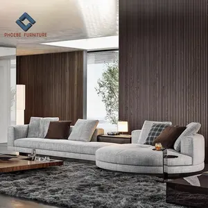 意大利最佳顶级设计简约L型康纳利西系列沙发套装家具