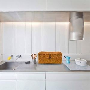 Cesto per <span class=keywords><strong>Biancheria</strong></span> <span class=keywords><strong>Sporca</strong></span> in Rete con 3 Cassetti, Cesto per Frutta in Juta Intrecciata, Cesto Pieghevole di Alta Qualità in Paglia di Mare - Product Image 6