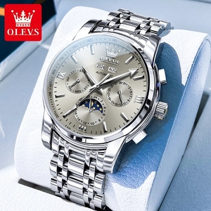 For 6633 Luxury Men's Automatic Perpetual <b>Calendar</b> Stainless Steel Waterproof Mechanical Watch 20mm Hangzhou Business Sport - Product Image 1