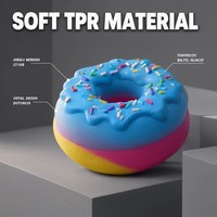 Jouet Squishy en TPR en forme de beignet, à remontée lente, anti-stress, à presser, pour enfants et adultes