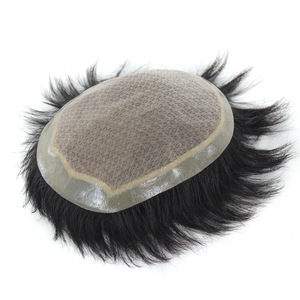 Miaoyang MY-052, Peluca de Cabello Humano Real para Hombre, Realista y Natural, Cubre la Calvicie, Peluca Tejida a Mano - Product Image 5