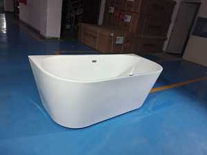 Nouvelle baignoire autoportante en acrylique Kastro-S avec robinet de vidange inclus, écologique, pour salle de bain intérieure, idéale pour les hôtels - Product Image 2
