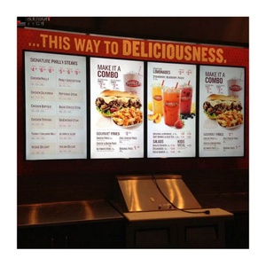 Custom Stainless Steel <b>Acrylic</b> Rectangle <b>Frame</b> Menu Board Poster Display Led LightBox Restaurant Advertising Indoor Outdoor Use - Product Image 6