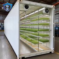 Cabine de culture de champignons intelligente avec contrôle climatique motorisé à distance, conteneur hydroponique à haut rendement pour la culture de champignons, précision optimale