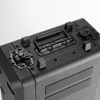Boîte de rangement pour microphone en plastique HDPE noir 3U de 19 pouces, grande capacité, légère, durable, écologique, avec boucle