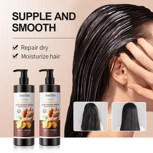 Oem özel % 100% saf doğal organik saç bakım seti, anti-saç dökülmesi zencefil şampuan ve saç kremi