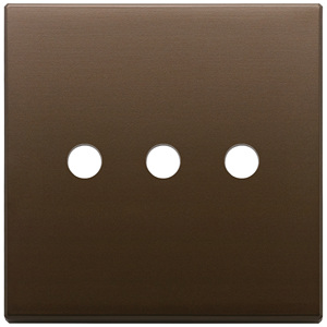 3Mx3 Bs <b>Round</b> Dark Bronze <b>Brushed</b> Plate 9.5 In Length 1.4 In Height Wall Switch Cover - Product Image 1