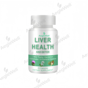 Aeglewell อาหารเสริมสมุนไพรธรรมชาติ100%, แคปซูลสารสกัดจากนมหนามดีท็อกซ์ทำความสะอาดสุขภาพตับ - Product Image 1