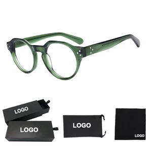 2024 New Manufacture Wholesale Fashion Style Round Eyeglasses Optical Eyewear Custom Acetate Frame Glasses Frames