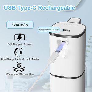 Dispenser di Sapone Automatico Senza Contatto, Ricaricabile USB, Regolabile, Montabile a Parete per Bagno e Cucina - Product Image 3