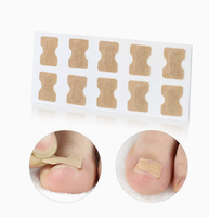 Soins des pieds indolores : 10 feuilles d'autocollants, patch correcteur pour ongles incarnés, bande adhésive PET non tissée sans huile ni colle, traitement