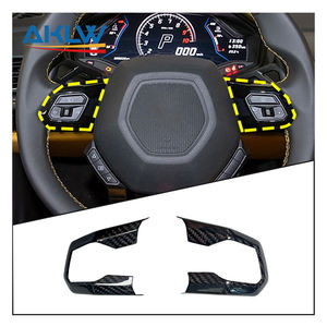 Für 2014-2021 Lamborghini Hurricane 580 True Carbon Fiber Auto Innen zubehör Lenkrad Knopf Dekoration Rahmen - Product Image 1