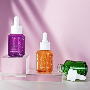 Custom 30ml Eye Oil Serum Cosmetic Packaging 1oz 2oz 60ml Slanted Shoulder <b>Empty</b> Repair Essential Oil Glass Dropper Bottle - Product Image 1