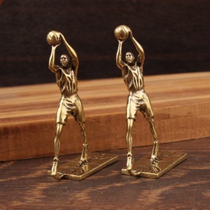 Brass Basketball Player Figurine Desktop Decoration Home Office Ornament - Product Image 3