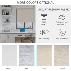 Persianas de ventana enrollables motorizadas <span class=keywords><strong>el</strong></span>éctricas inteligentes de tamaño personalizado con Doble accionamiento - Product Image 4