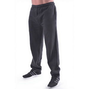 Pantalones Deportivos Casuales de Color Gris para Hombre, 100% Algodón, Transpirables, con Bolsillos Laterales y Cintura Elástica, para Otoño - Product Image 3
