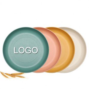 Assiettes légères, incassables et réutilisables, 10 pouces, compatibles micro-ondes et lave-vaisselle, assiette écologique en paille de blé - Product Image 2