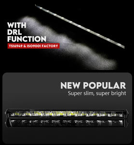 ไฟ LED บาร์เดี่ยวขนาด 20 นิ้ว 100 วัตต์ สีขาว-เหลืองอำพัน สำหรับติดตั้งบนหลังคารถยนต์ ไฟขับขี่แบบคอมโบ แสงสว่างสูง สำหรับรถออฟโรด อะไหล่รถยนต์ ไฟ LED บาร์ 24V - Product Image 4