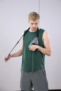 Mini pistola de masaje de percusión, masajeador muscular de tejidos profundos, pistola con 4 velocidades, masajeador corporal de mano eléctrico portátil, 10 min, - Product Image 5