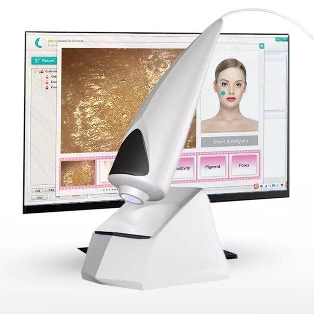 2025 Portable Spanish English French Multi Languages Skin UV Analyzer Machine Facial Skin Testing Examination Magnifier Device