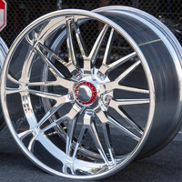 ZXMM Roues personnalisées 1/2 pièce pour voitures particulières, roues de 16, 17, 18, 19, 20, 21, 22 pouces, 5x120, poli, brossé, chrome, pour voitures anciennes