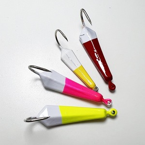 5 Couleurs 1/2 Oz Pompano Jig Goofy Jig Blanc & Rose Avec Chartreuse & Vert Teaser - Product Image 1