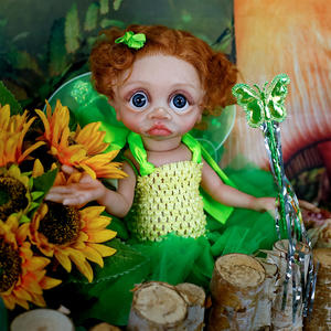 Lifereborn 16 ''<span class=keywords><strong>40CM</strong></span> <span class=keywords><strong>Reborn</strong></span> Baby Dolls Green Fairy Dressing up Toys Playing Dolls avec Peint à la main pour les cadeaux des enfants - Product Image 2