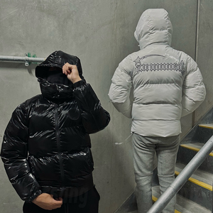 Custom Winter Cropped Down Coats Zip up <strong>Jackets</strong> ultra <strong>Light</strong> Duck Goose Embroidery logo Padded Bubble <strong>Puffer</strong> <strong>Jacket</strong> for Men Women - Product Image 2
